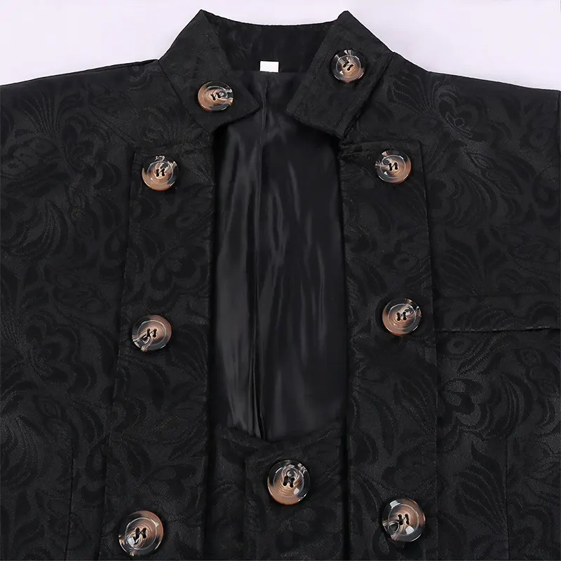 Unisex Vintage Medieval Jacquard Court Coat Halloween Cosplay detail 4