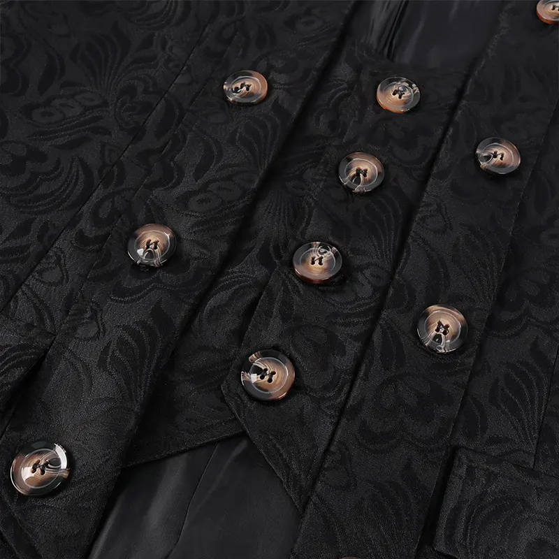 Unisex Vintage Medieval Jacquard Court Coat Halloween Cosplay detail 5