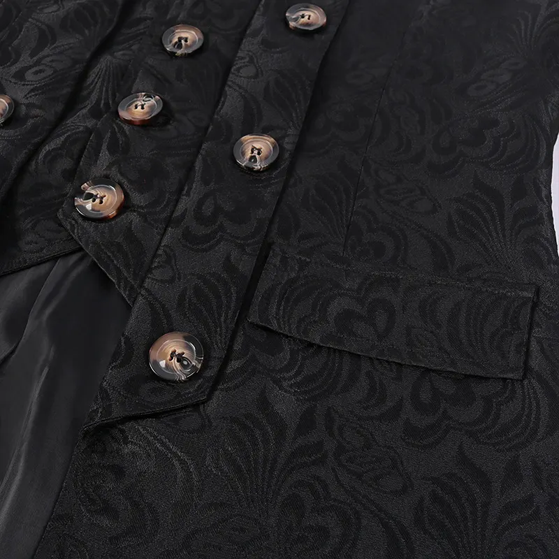 Unisex Vintage Medieval Jacquard Court Coat Halloween Cosplay detail 6
