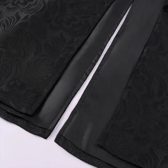 Unisex Jacquard-Hofmantel im Vintage-Mittelalterstil für Halloween-Cosplay Detail 7