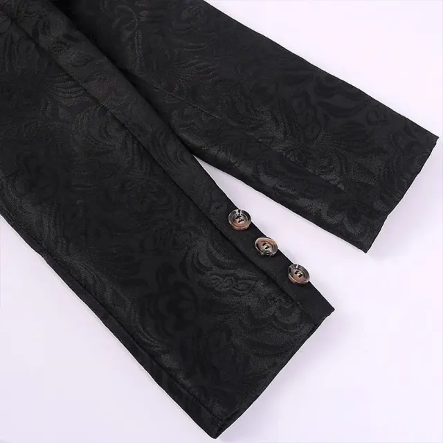Unisex Jacquard-Hofmantel im Vintage-Mittelalterstil für Halloween-Cosplay Detail 8