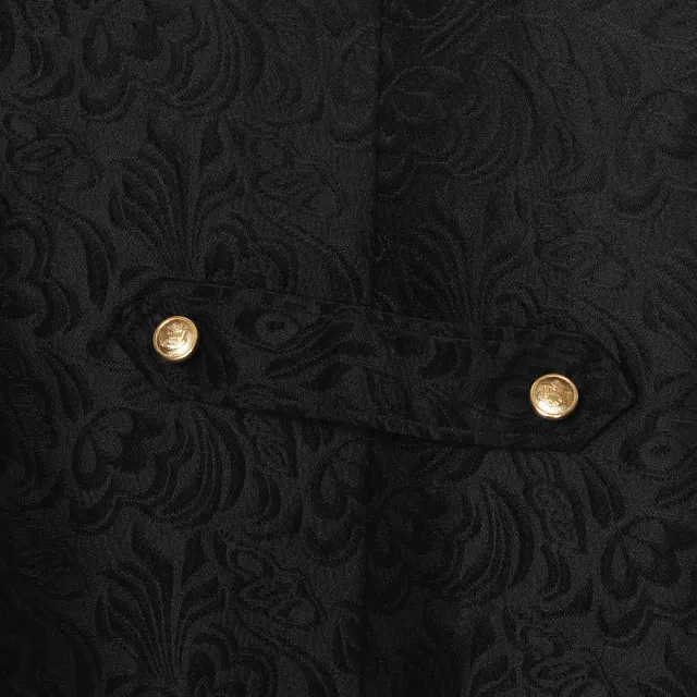 Unisex Medieval Jacquard Steampunk Tailcoat Cosplay Costume detail 9