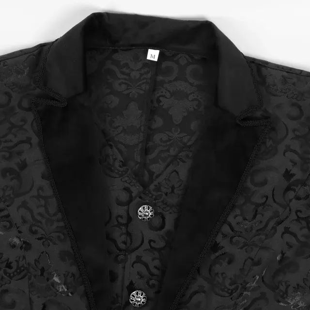Unisex Medieval Court Jacquard Tailcoat Cosplay Costume detail 3
