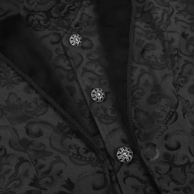Unisex Medieval Court Jacquard Tailcoat Cosplay Costume detail 4