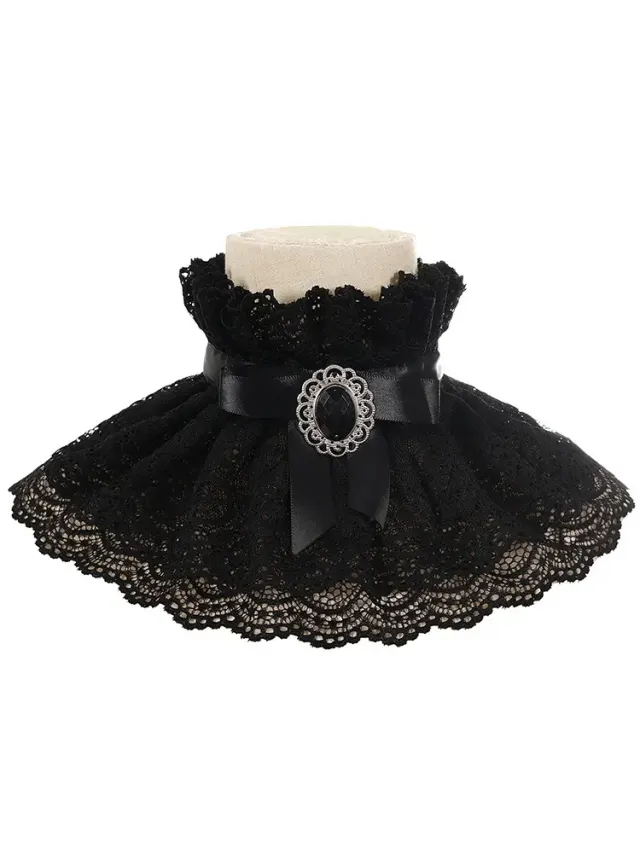 Unisex Medieval Lace Detachable Collar for Stage and Cosplay detail 22