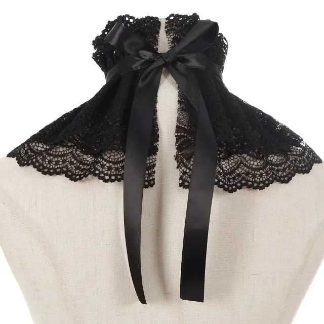 Unisex Medieval Lace Detachable Collar for Stage and Cosplay detail 23