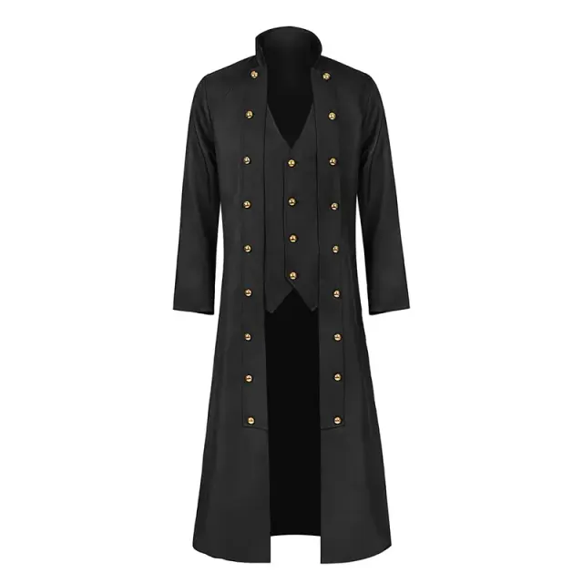 Unisex Medieval Long-Sleeve Corset Jacket with Lace-Up Waist detail 1