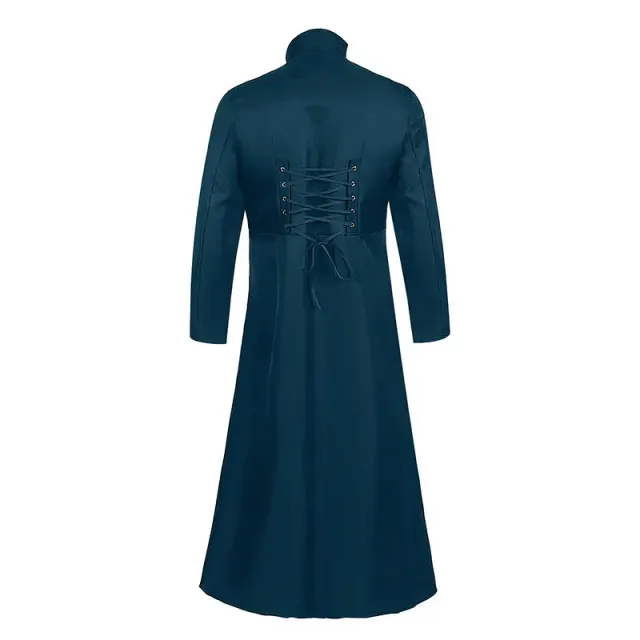 Unisex Medieval Long-Sleeve Corset Jacket with Lace-Up Waist detail 9