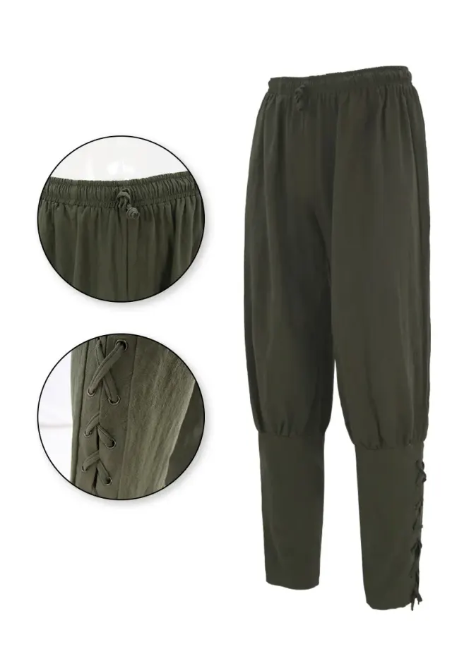 Unisex Medieval Pirate Renaissance Lantern Pants for Cosplay Stage detail 10