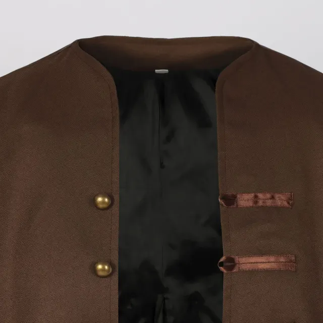 Unisex Medieval Pirate Steampunk Jacket Halloween Cosplay Costume detail 1