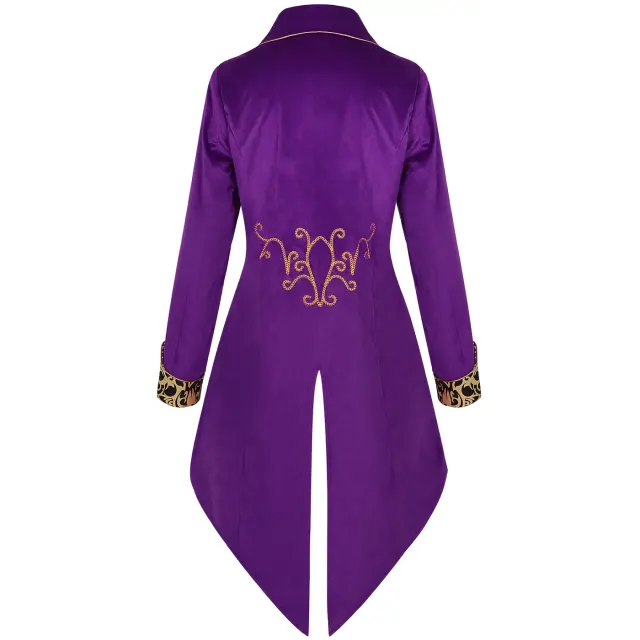 Unisex Medieval Printed Long-Sleeve Tailcoat Stage Costume detail 10