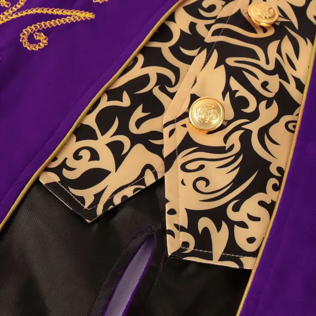 Unisex Medieval Printed Long-Sleeve Tailcoat Stage Costume detail 14