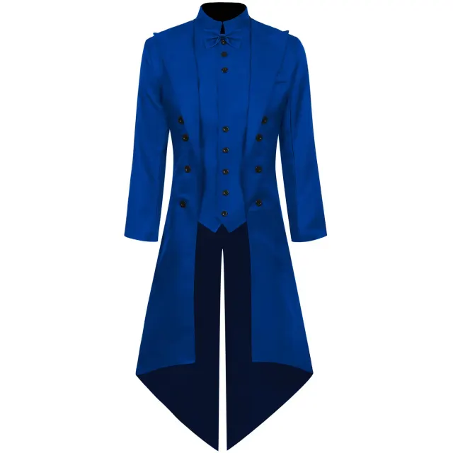 Unisex Medieval Punk Bow Tie Tailcoat Halloween Costume detail 19