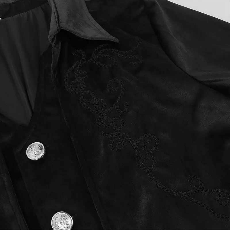 Unisex Medieval Punk Mid-Length Court Tailcoat for Halloween detail 8