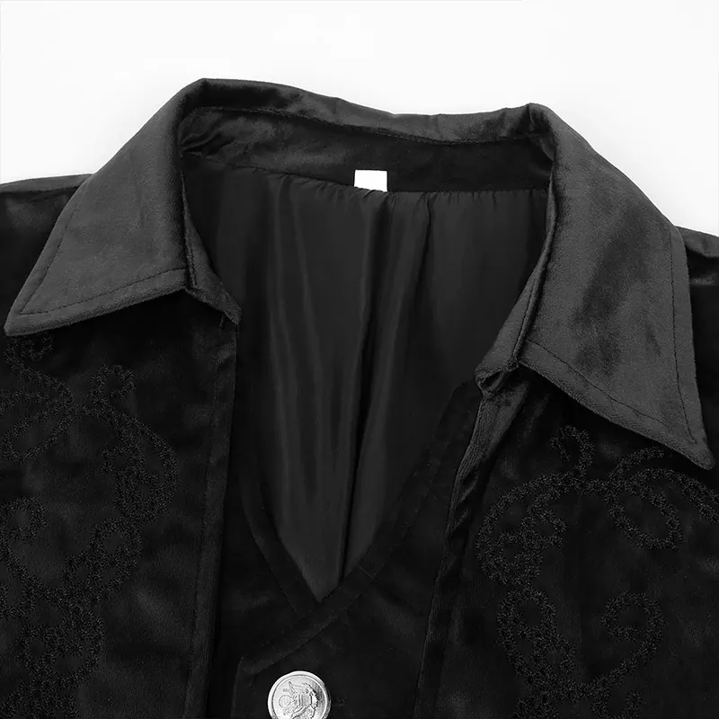 Unisex Medieval Punk Mid-Length Court Tailcoat for Halloween detail 9