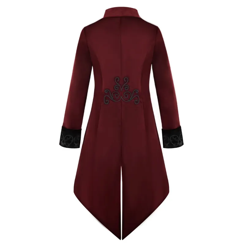 Unisex Medieval Punk Mid-Length Court Tailcoat for Halloween detail 11
