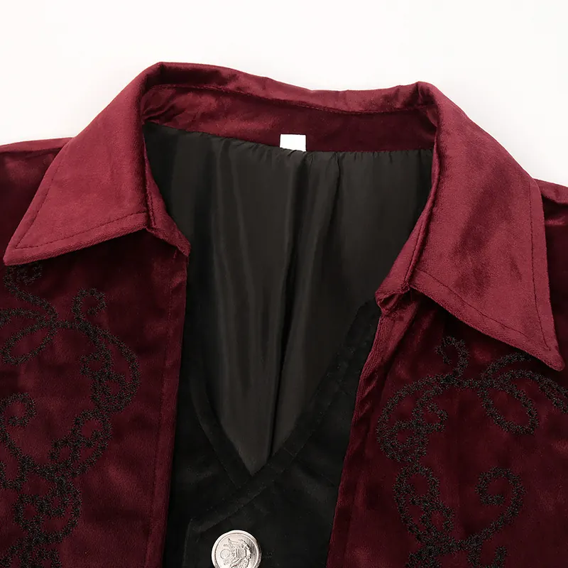 Unisex Medieval Punk Mid-Length Court Tailcoat for Halloween detail 12