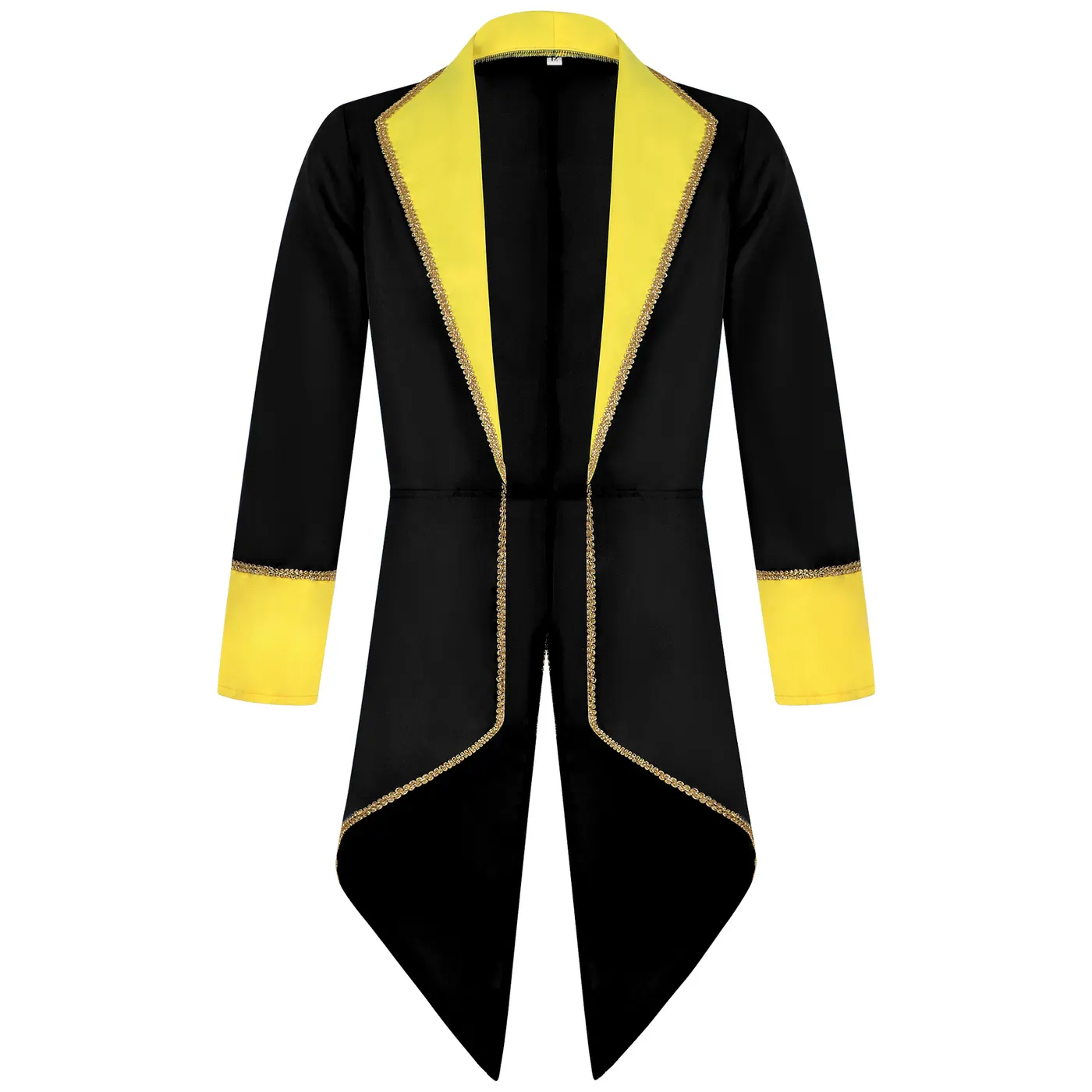 Unisex Medieval Punk Mid-Length Tailcoat for Halloween Stage Party detail 1
