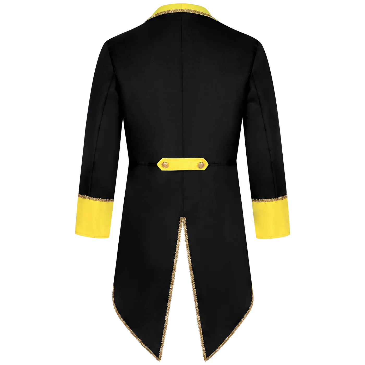 Unisex Medieval Punk Mid-Length Tailcoat for Halloween Stage Party detail 2