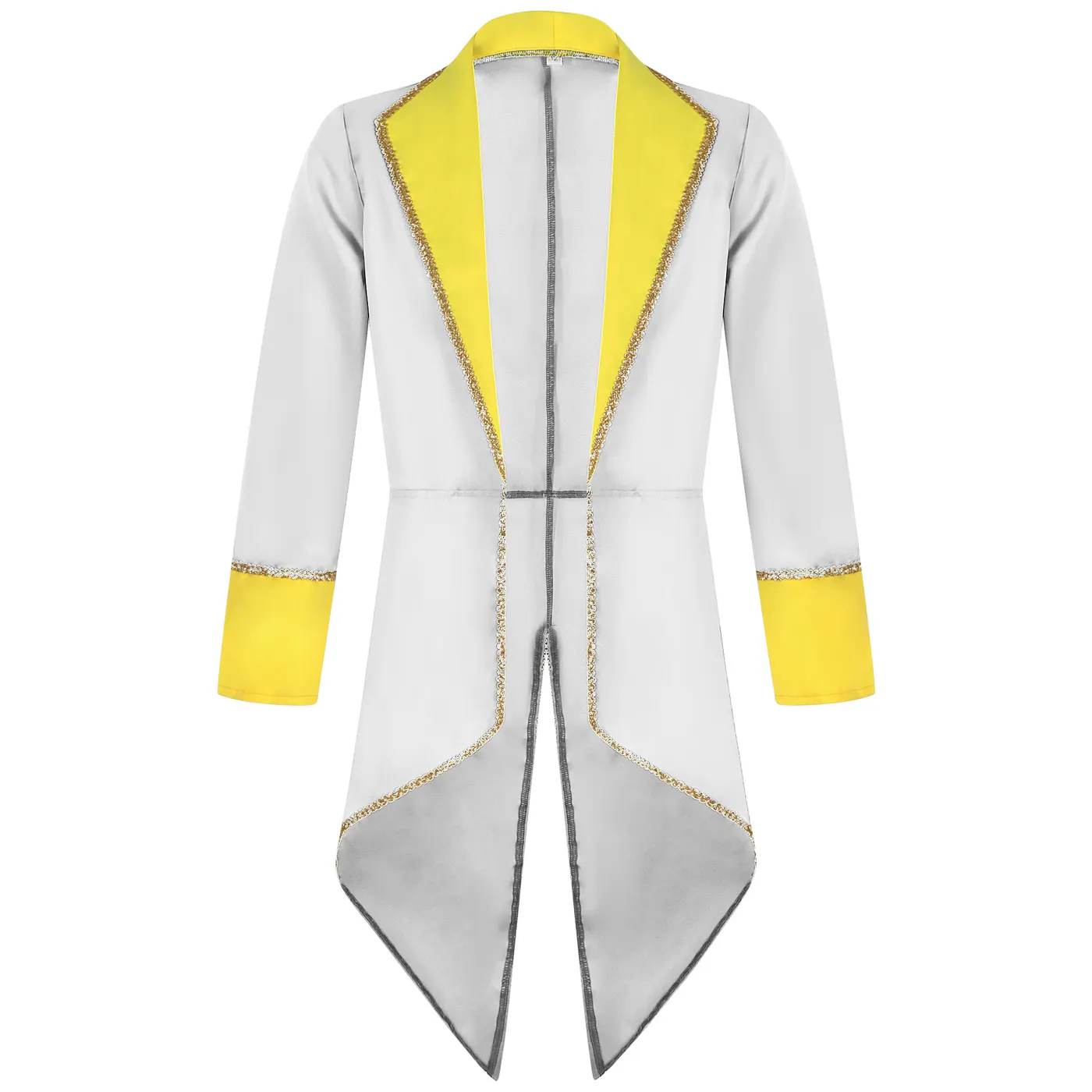 Unisex Medieval Punk Mid-Length Tailcoat for Halloween Stage Party detail 19