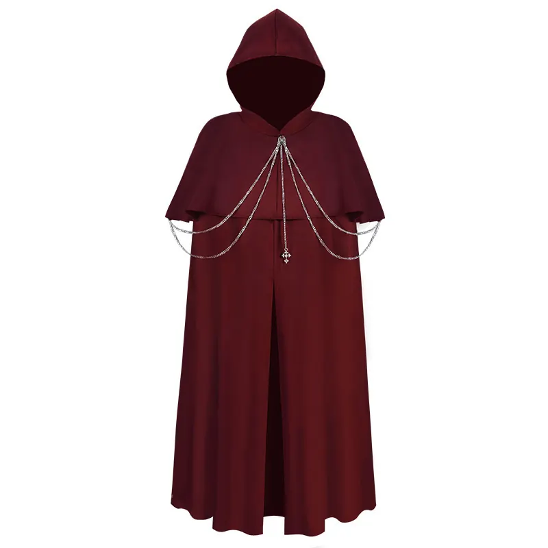 Unisex Medieval Renaissance Halloween Stage Cape Costume detail 5