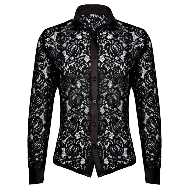 Unisex Medieval Renaissance Vintage Long-Sleeve Costume Shirt detail 1