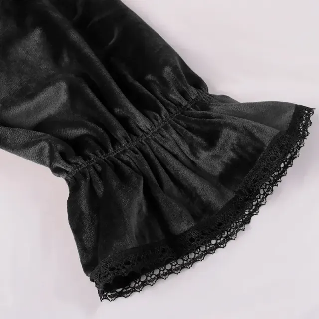 Unisex Medieval Renaissance Vintage Long-Sleeve Costume Shirt detail 14