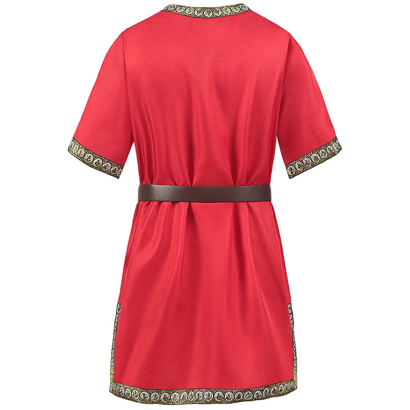 Unisex Medieval V-Neck Short-Sleeve Cosplay Robe detail 3