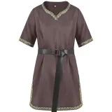 Mittelalterliche V-Ausschnitt-Robe - Braun (Ohne Gürtel)