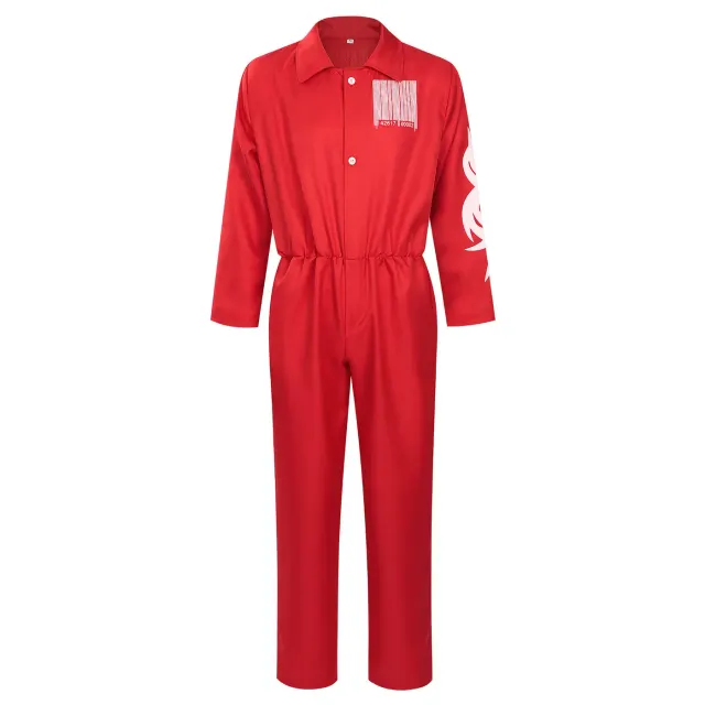 Unisex Printed Long Sleeve Jumpsuit for Halloween Cosplay Stage detail 11