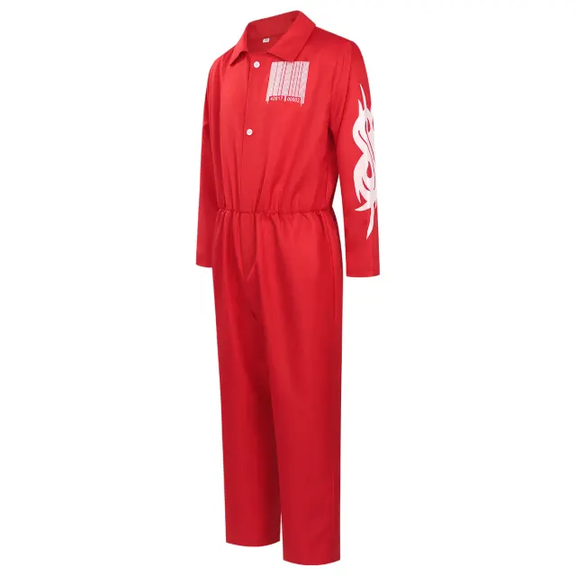 Unisex Printed Long Sleeve Jumpsuit for Halloween Cosplay Stage detail 12