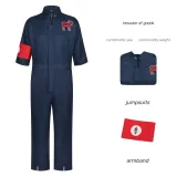 Jumpsuit with Arm Patch - Blue