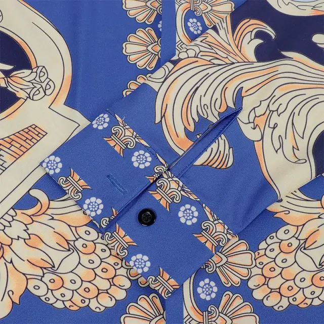 Unisex Printed Renaissance Steampunk Pirate Stage Shirt detail 9