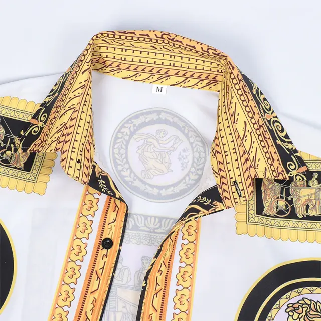 Unisex Printed Renaissance Steampunk Pirate Stage Shirt detail 13