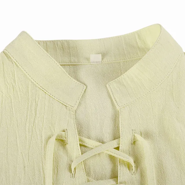 Unisex Renaissance Pirate Lace-Up Pullover Cosplay Shirt detail 5