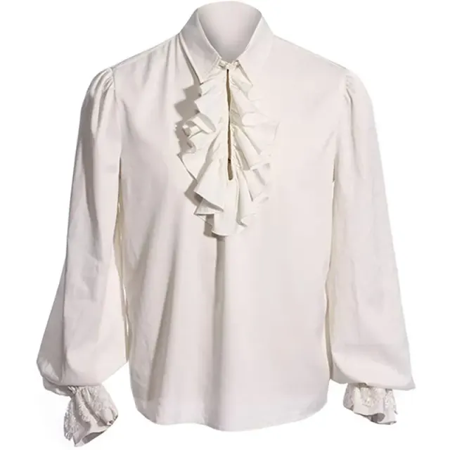 Unisex Renaissance Steampunk Vampire Cosplay Shirt detail 12