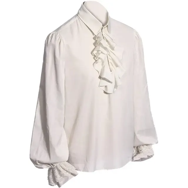 Unisex Renaissance Steampunk Vampire Cosplay Shirt detail 13