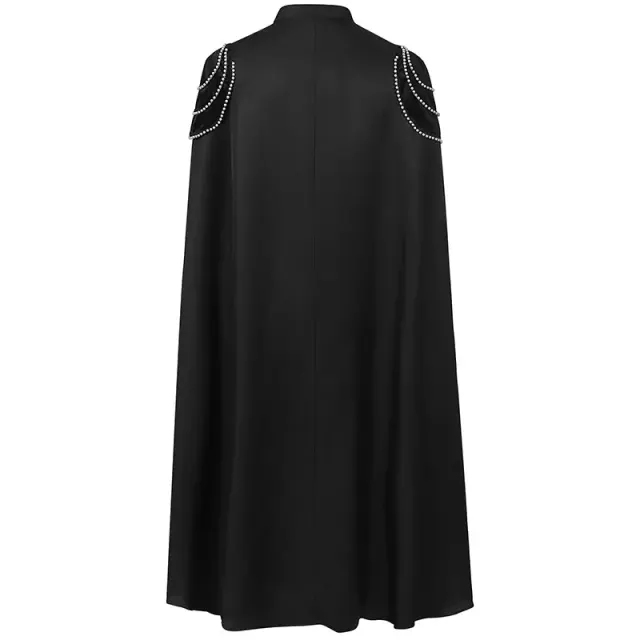 Unisex Royal Hooded Cloak for Fantasy Stage Costumes detail 1