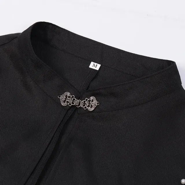 Unisex Royal Hooded Cloak for Fantasy Stage Costumes detail 2
