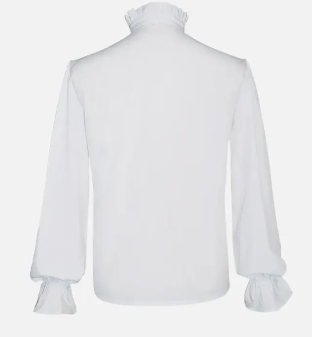 Unisex Ruffled Pirate Victorian Halloween Costume Shirt detail 8