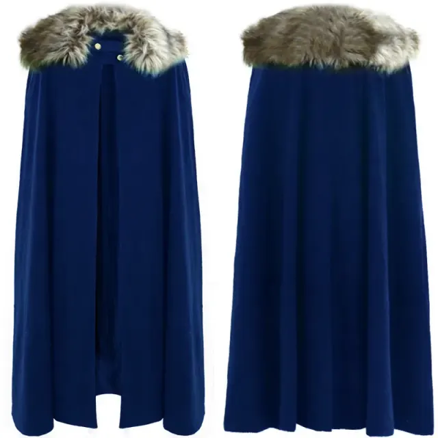 Unisex Steampunk Fantasy Cloak with Lining for Halloween detail 2