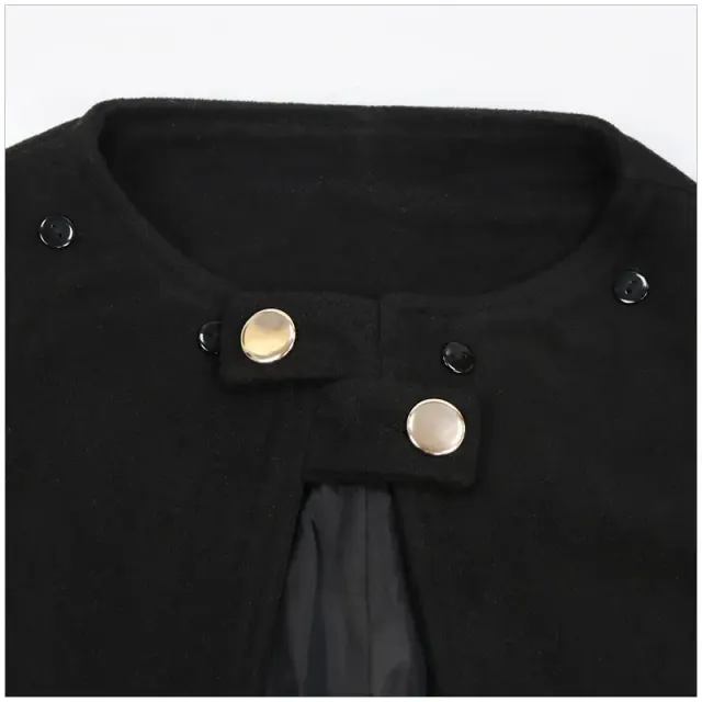 Unisex Steampunk Fantasy Cloak with Lining for Halloween detail 6