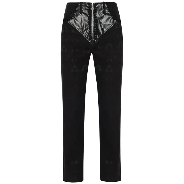 Unisex Steampunk Jacquard Stage Pants Vintage Costume Trousers detail 15