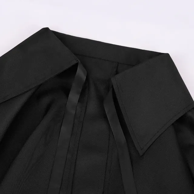 Unisex Steampunk Lapel Short Cape Halloween Cloak detail 13