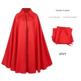 Lapel Short Cape - Red