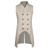 Jacquard Formal Vest - White