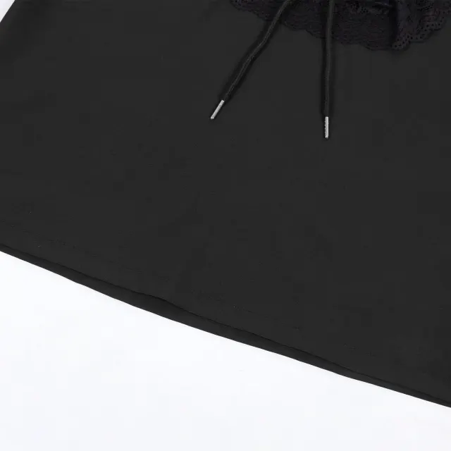 detalle de Camisa príncipe unisex vintage de encaje con volantes y cordón 7
