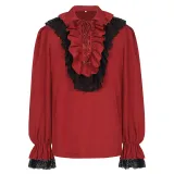 Camisa príncipe de encaje - Rojo