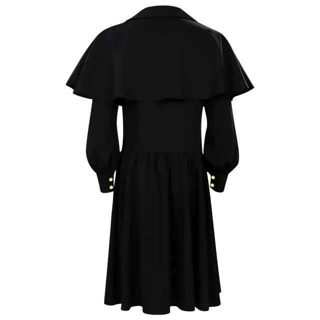 Unisex Victorian Gothic Gentleman Cosplay Trench Coat detail 3