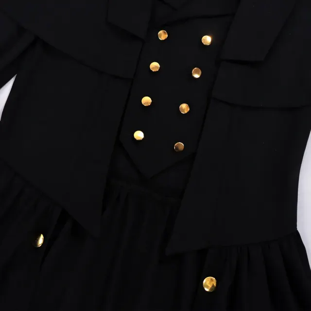 Unisex Victorian Gothic Gentleman Cosplay Trench Coat detail 7